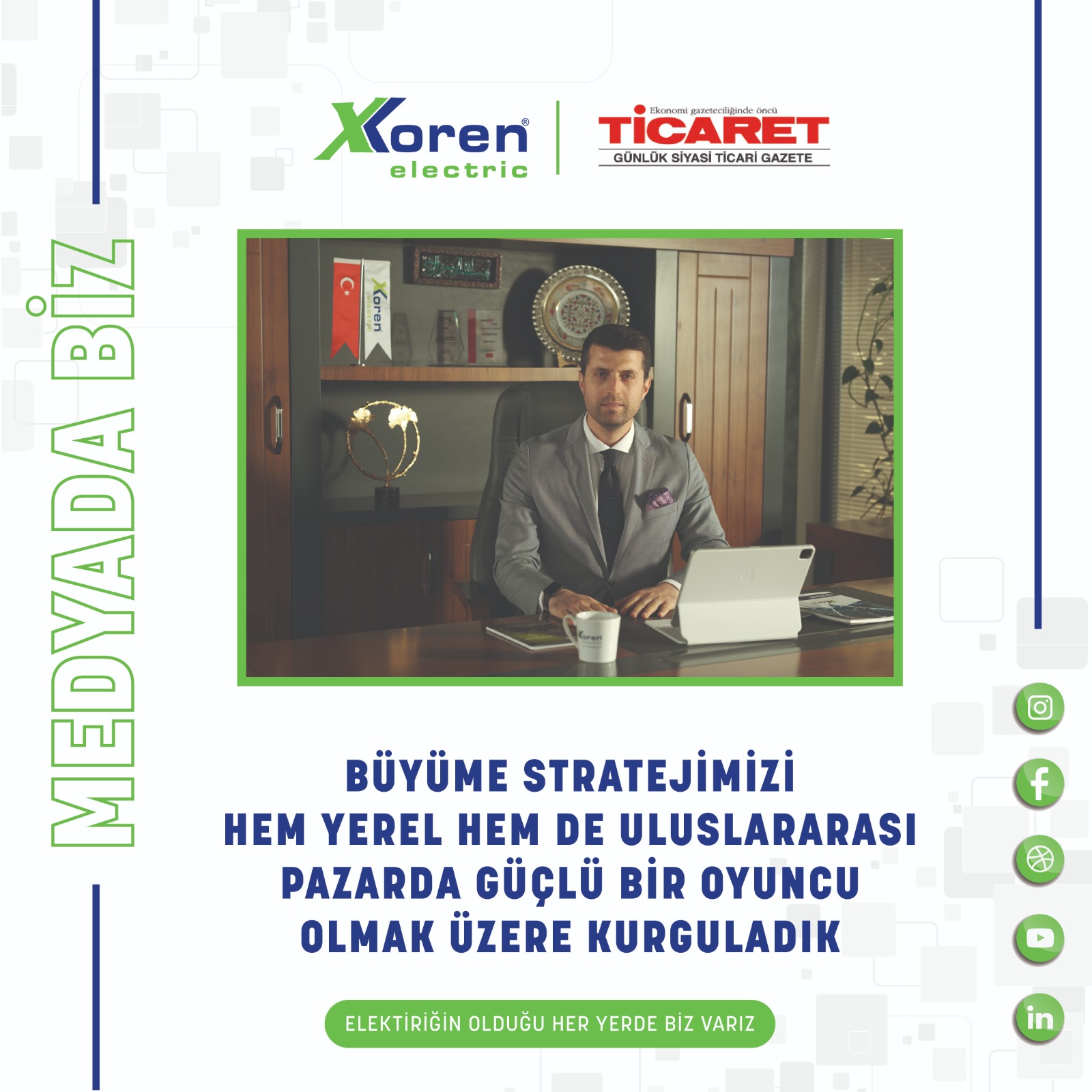 Büyüme Stratejimizi Hem Yerel Hem de Uluslararası Pazarda Güçlü Bir Oyuncu Olmak Üzere Kurguladık